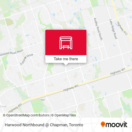 Harwood Northbound @ Chapman map