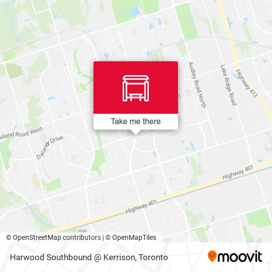 Harwood Southbound @ Kerrison map