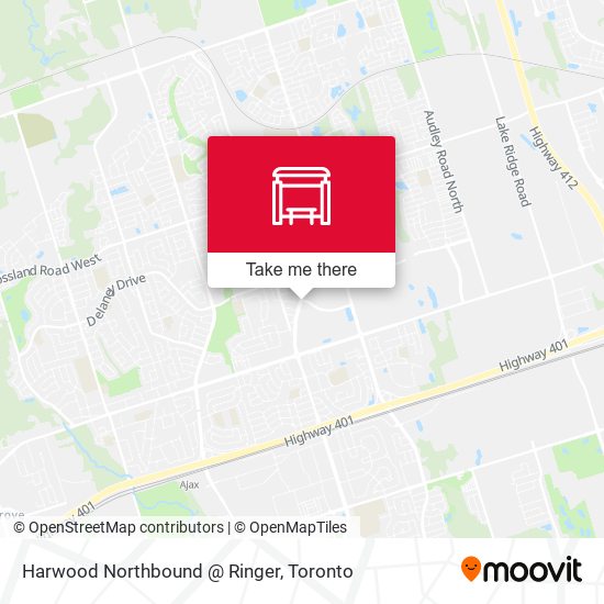 Harwood Northbound @ Ringer map