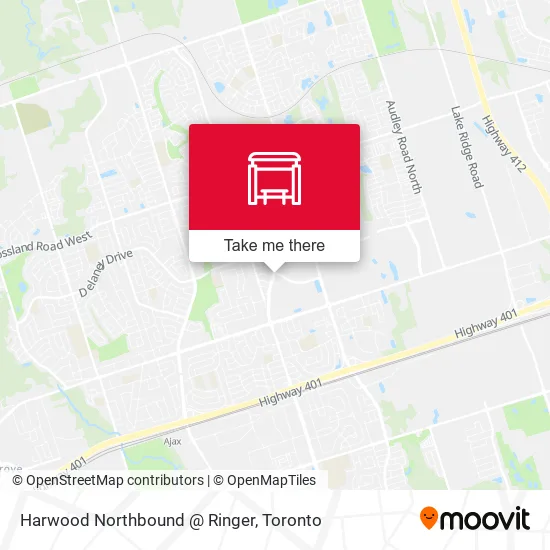 Harwood Northbound @ Ringer map