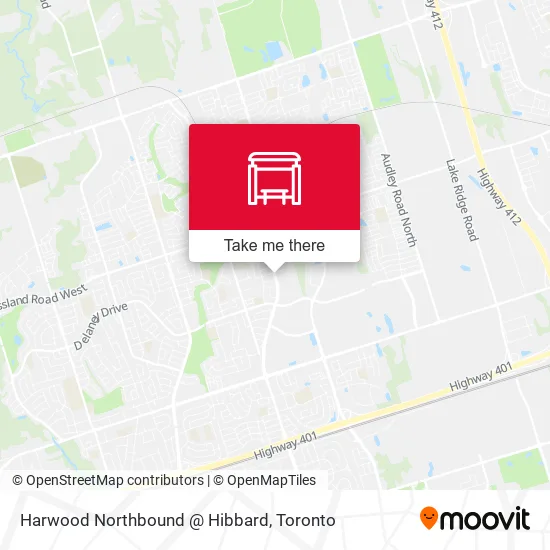 Harwood Northbound @ Hibbard map