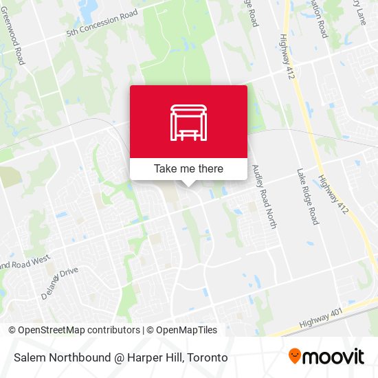Salem Northbound @ Harper Hill map