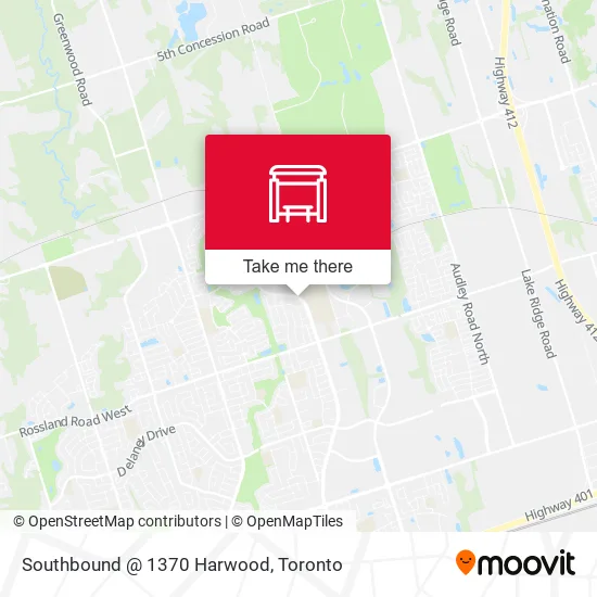Southbound @ 1370 Harwood map