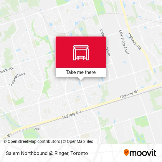 Salem Northbound @ Ringer map