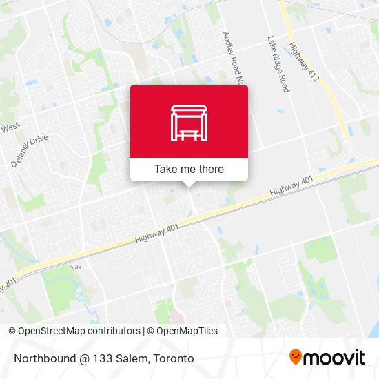 Northbound @ 133 Salem map