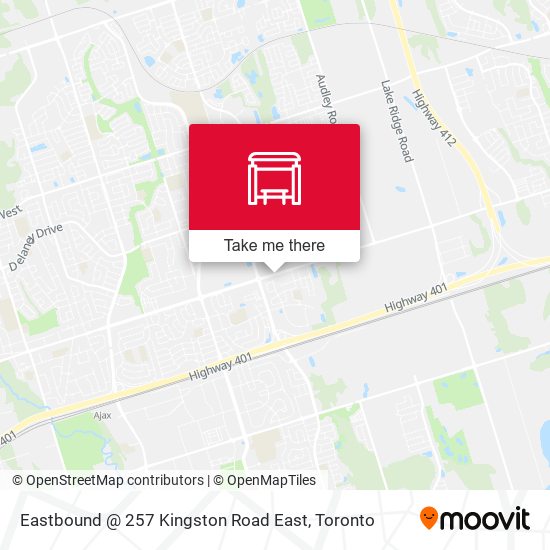 Eastbound @ 257 Kingston Road East map