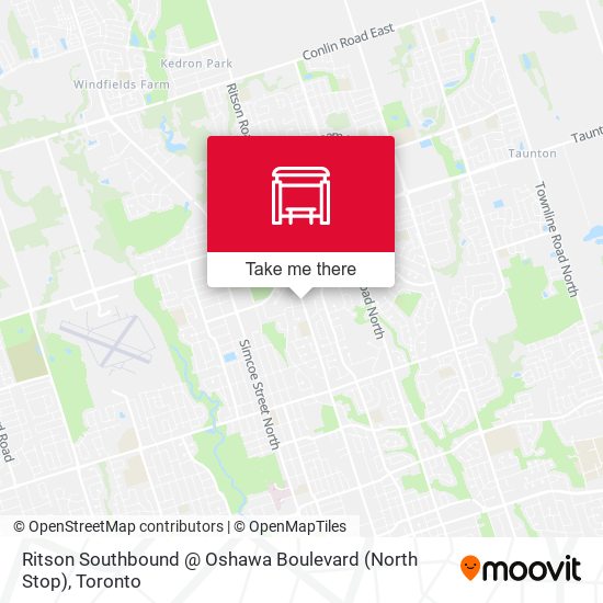 Ritson Southbound @ Oshawa Boulevard (North Stop) map