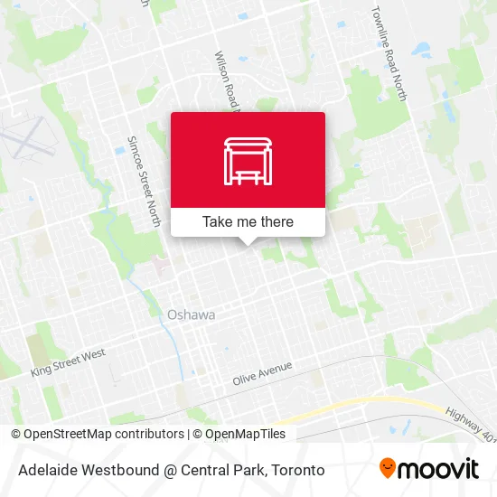Adelaide Westbound @ Central Park map