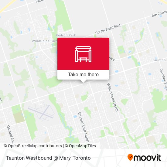Taunton Westbound @ Mary map