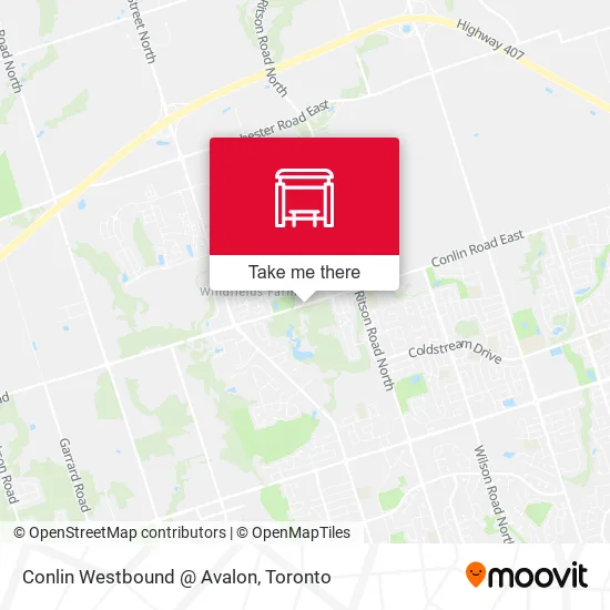 Conlin Westbound @ Avalon map