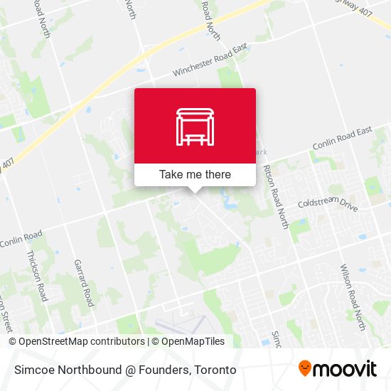 Simcoe Northbound @ Founders map
