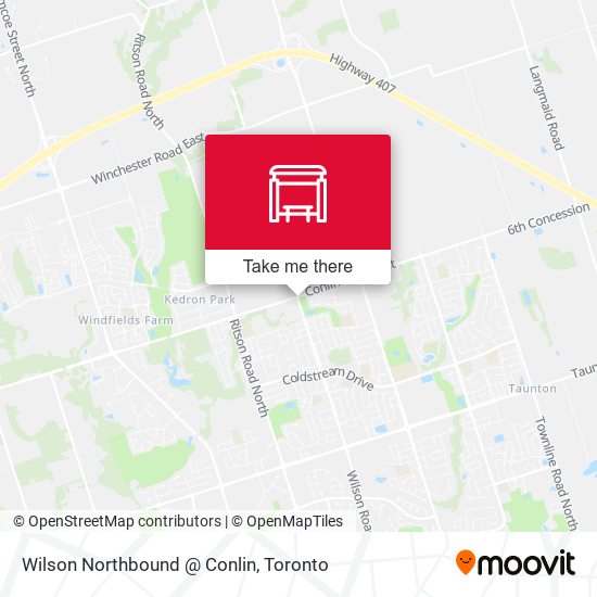 Wilson Northbound @ Conlin map