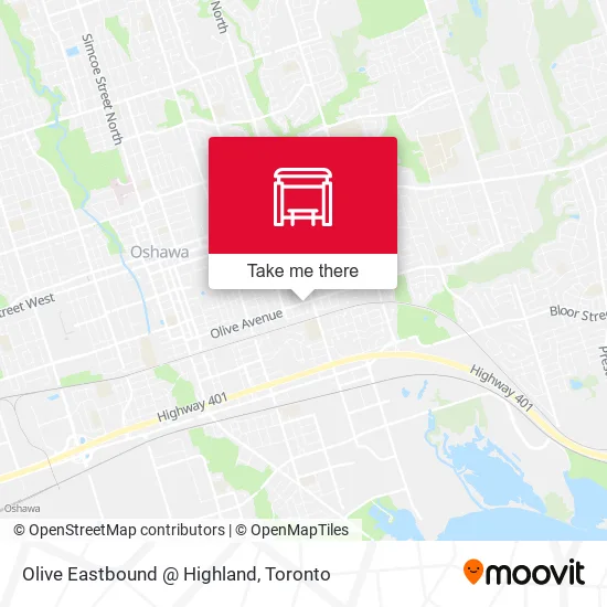 Olive Eastbound @ Highland map