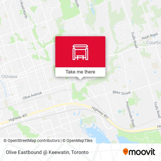 Olive Eastbound @ Keewatin map