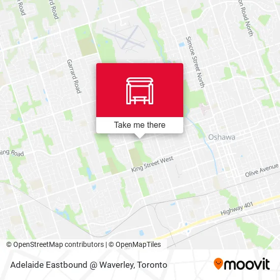 Adelaide Eastbound @ Waverley map