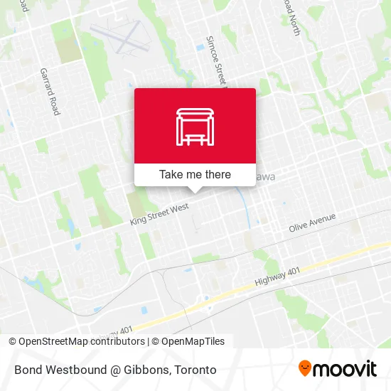 Bond Westbound @ Gibbons map