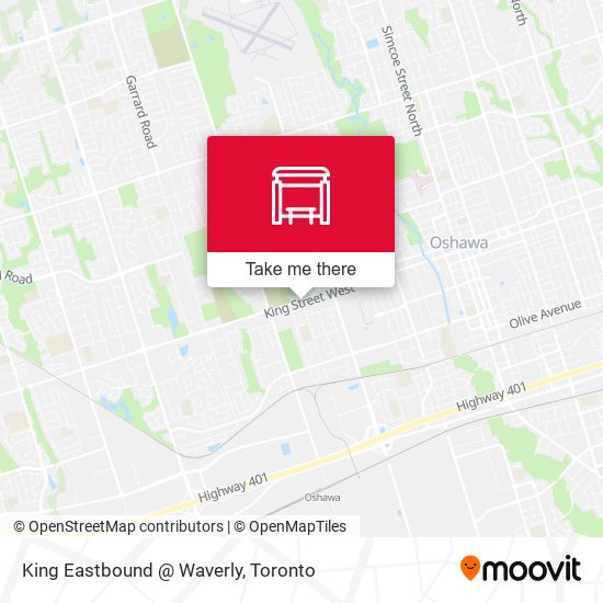 King Eastbound @ Waverly map