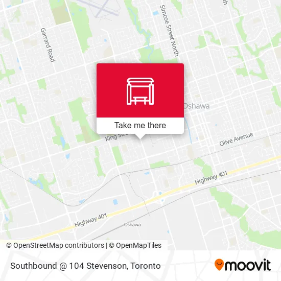 Southbound @ 104 Stevenson map