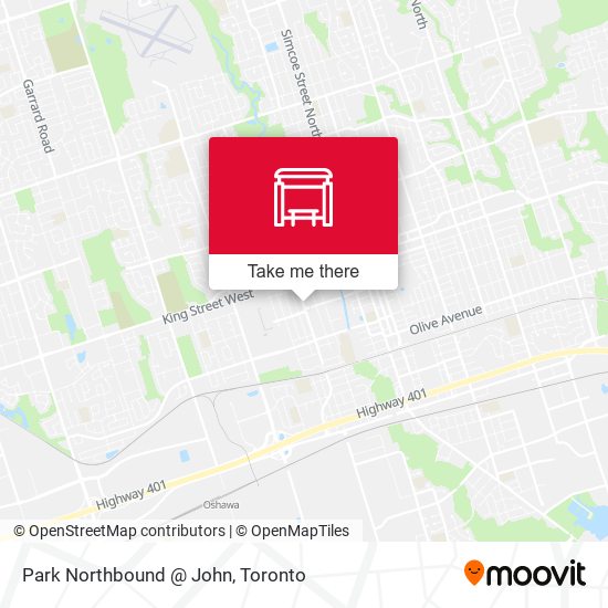 Park Northbound @ John map