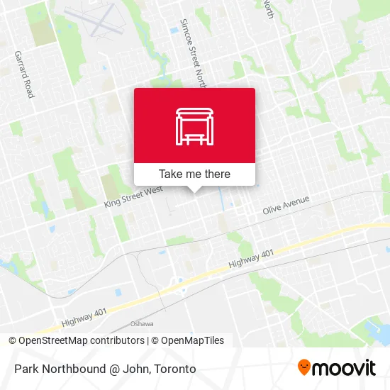 Park Northbound @ John map