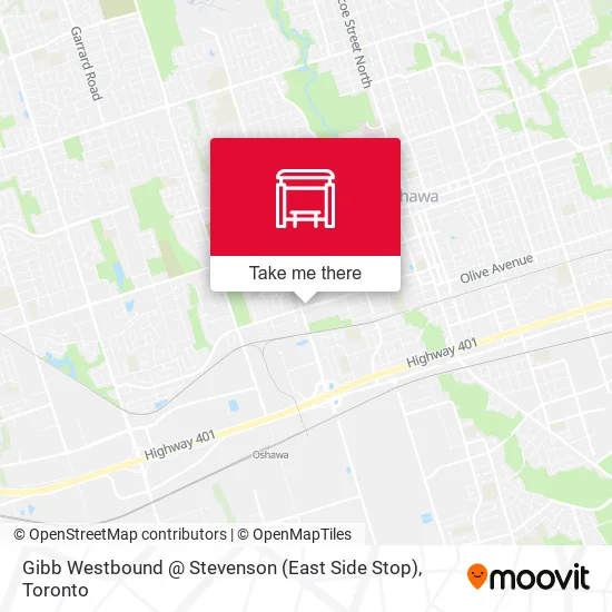 Gibb Westbound @ Stevenson (East Side Stop) map