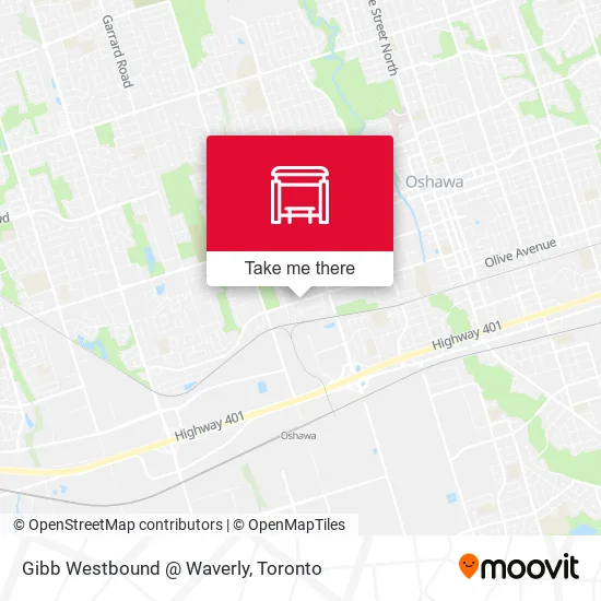 Gibb Westbound @ Waverly map