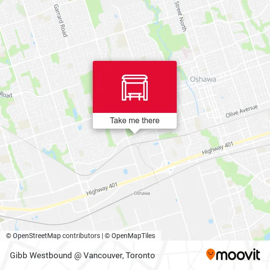 Gibb Westbound @ Vancouver map