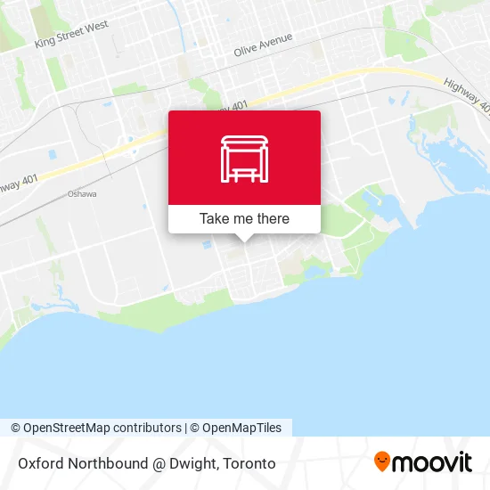 Oxford Northbound @ Dwight map