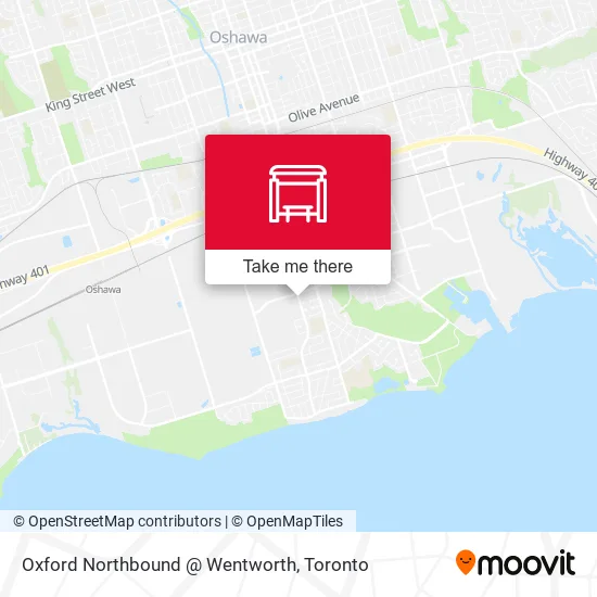 Oxford Northbound @ Wentworth map
