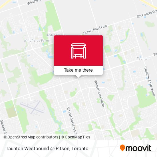 Taunton Westbound @ Ritson map