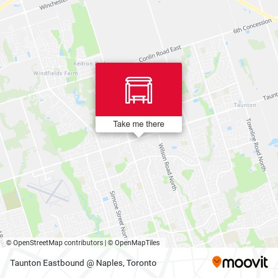 Taunton Eastbound @ Naples map