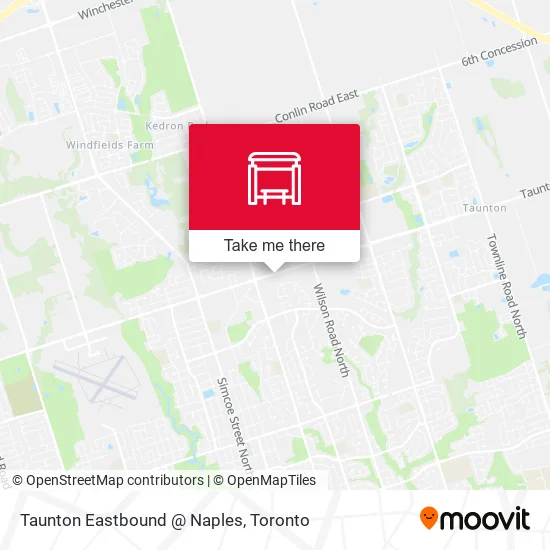 Taunton Eastbound @ Naples map
