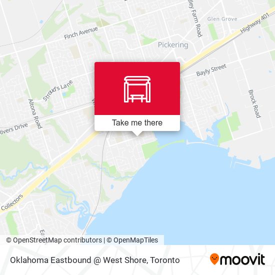 Oklahoma Eastbound @ West Shore map