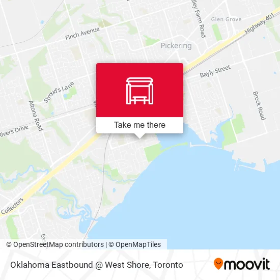 Oklahoma Eastbound @ West Shore map