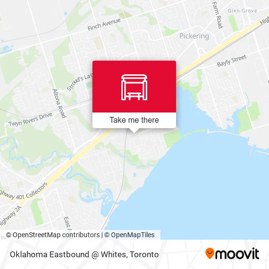 Oklahoma Eastbound @ Whites map