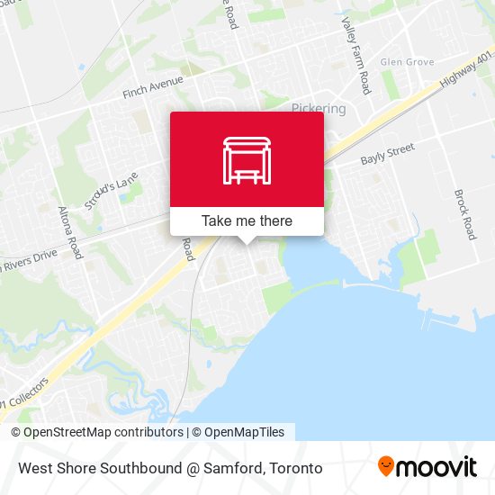 West Shore Southbound @ Samford map