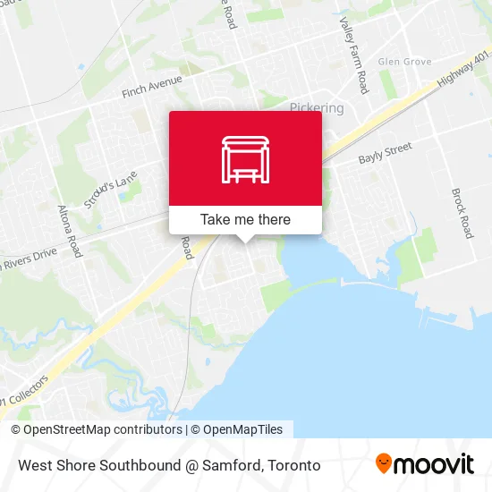 West Shore Southbound @ Samford map