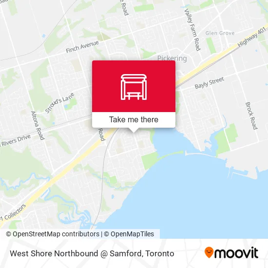 West Shore Northbound @ Samford map