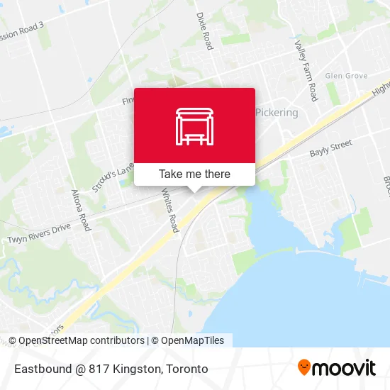 Eastbound @ 817 Kingston map
