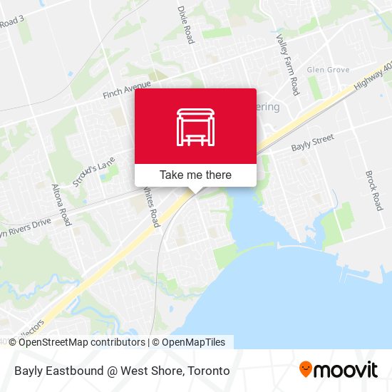 Bayly Eastbound @ West Shore map