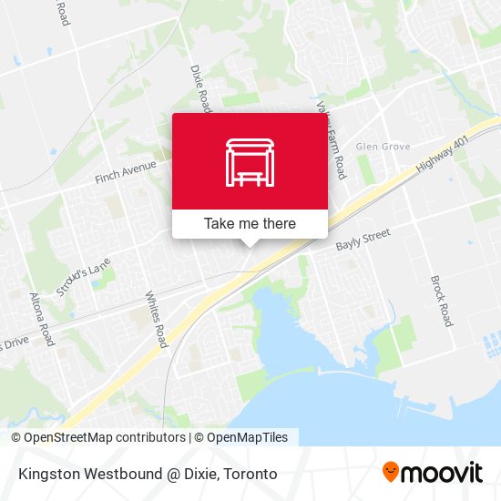 Kingston Westbound @ Dixie map