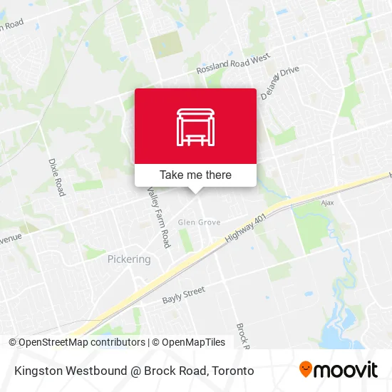 Kingston Westbound @ Brock Road map
