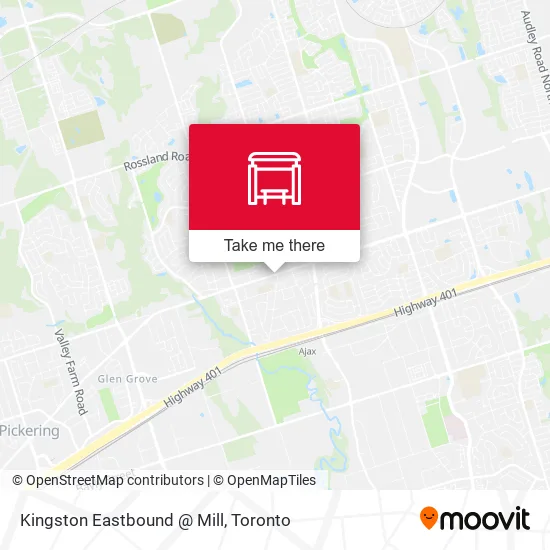 Kingston Eastbound @ Mill map