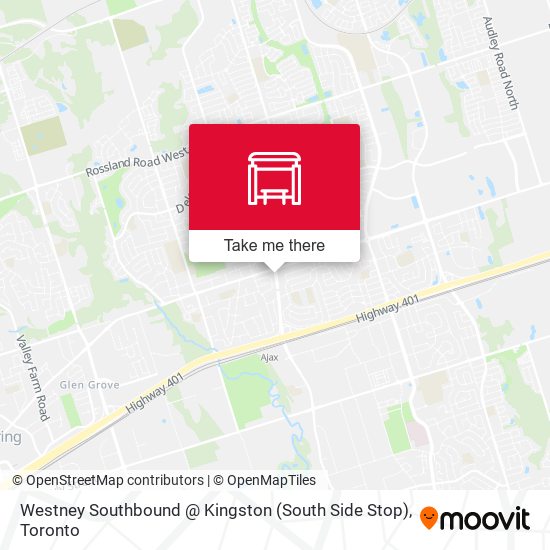 Westney Southbound @ Kingston (South Side Stop) map