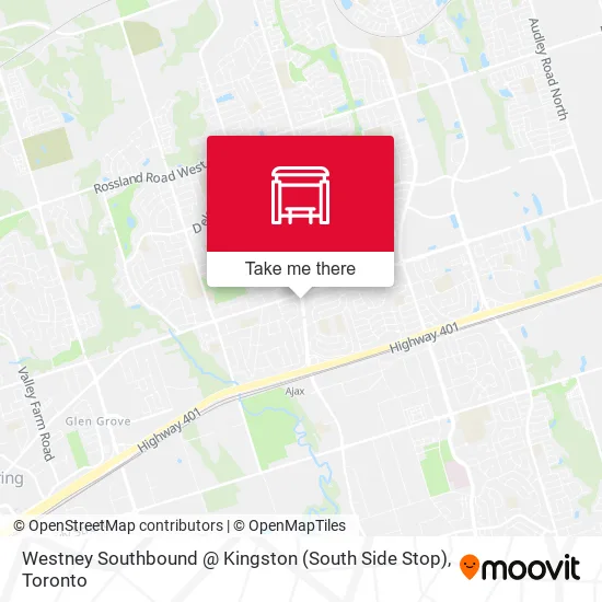 Westney Southbound @ Kingston (South Side Stop) map
