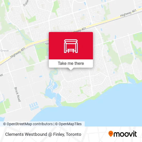 Clements Westbound @ Finley map