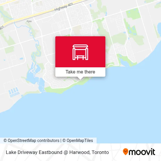 Lake Driveway Eastbound @ Harwood map