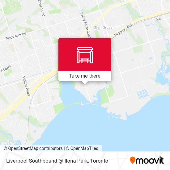 Liverpool Southbound @ Ilona Park map
