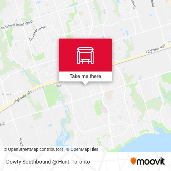 Dowty Southbound @ Hunt map