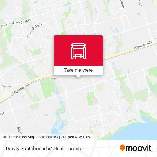 Dowty Southbound @ Hunt map